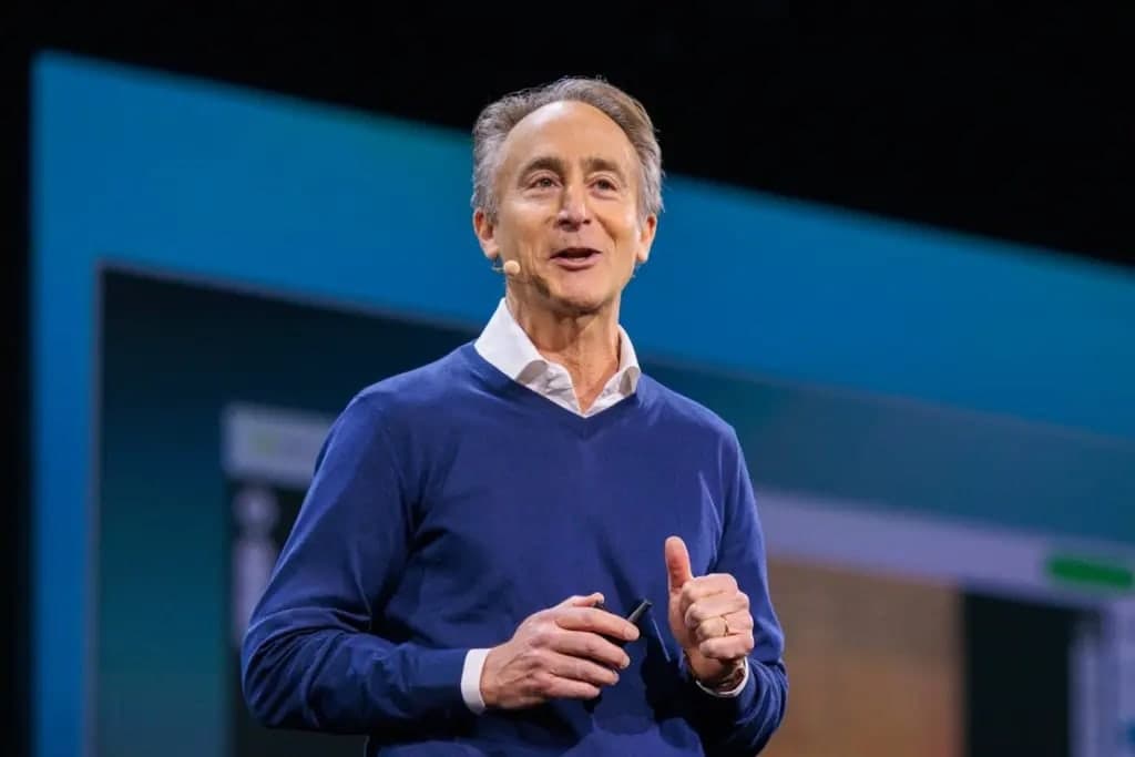 Ancestry CEO Howard Hochhauser speaking on stage at RootsTech